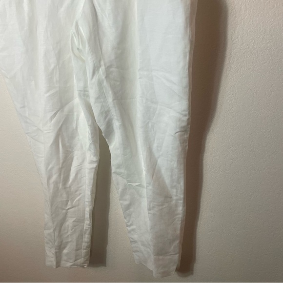 Calvin Klein Linen Blend Pants Trousers - White size 20 NWT Vacation Beach - Picture 3 of 7